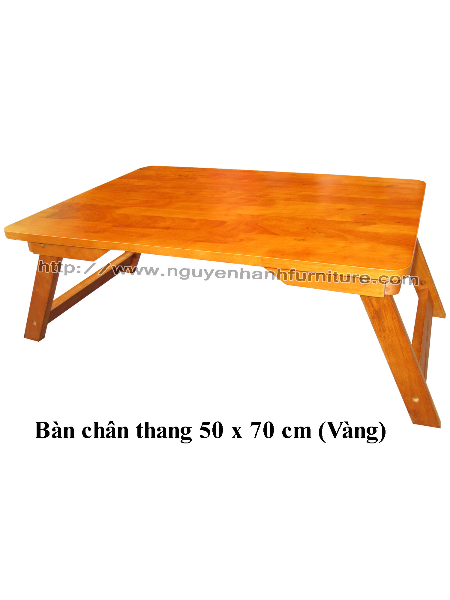 Name product: 5 x 7 Tea table with ladder shape legs (Yellow)  - Dimensions: 50 x 70 x 24 (H) - Description: Wood natural rubber
